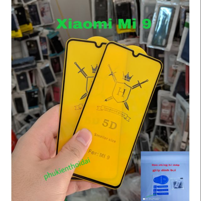Cường lực 5D thế hệ mới Xiaomi Mi 9 / Mi CC9 hiệu Hoàng Đế  Full màn viền mỏng vát 2.5D cao cấp siêu đẹp