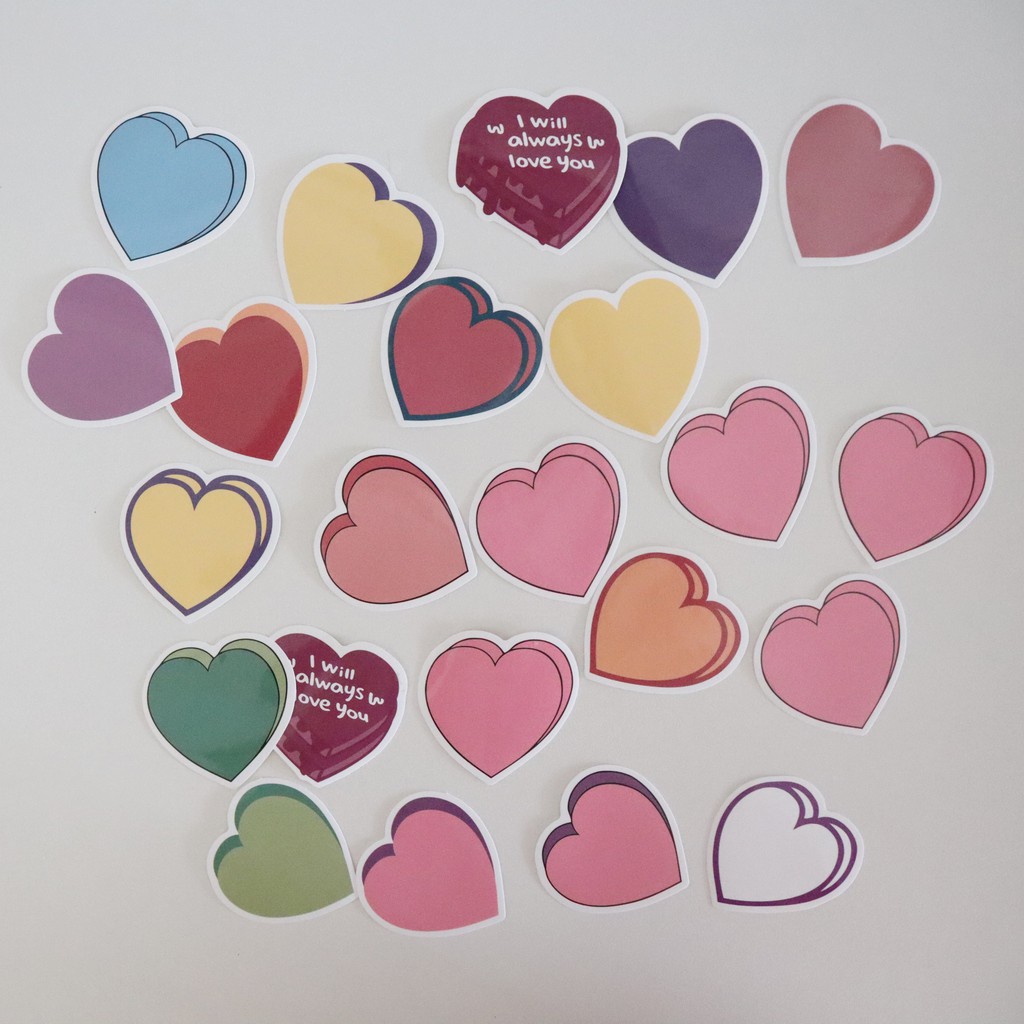 Set miếng dán dùng trang trí thủ công họa tiết dễ thương phong cách Hàn Quốc