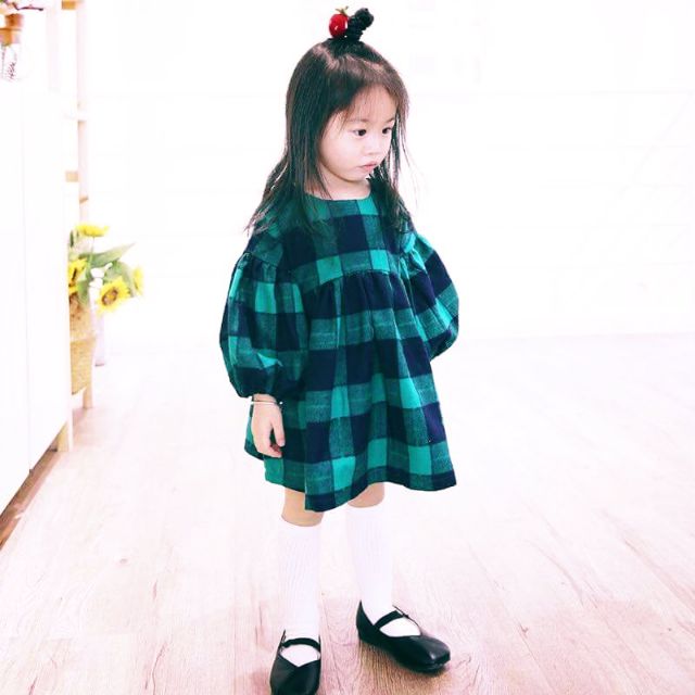 Váy thô kẻ bé gái