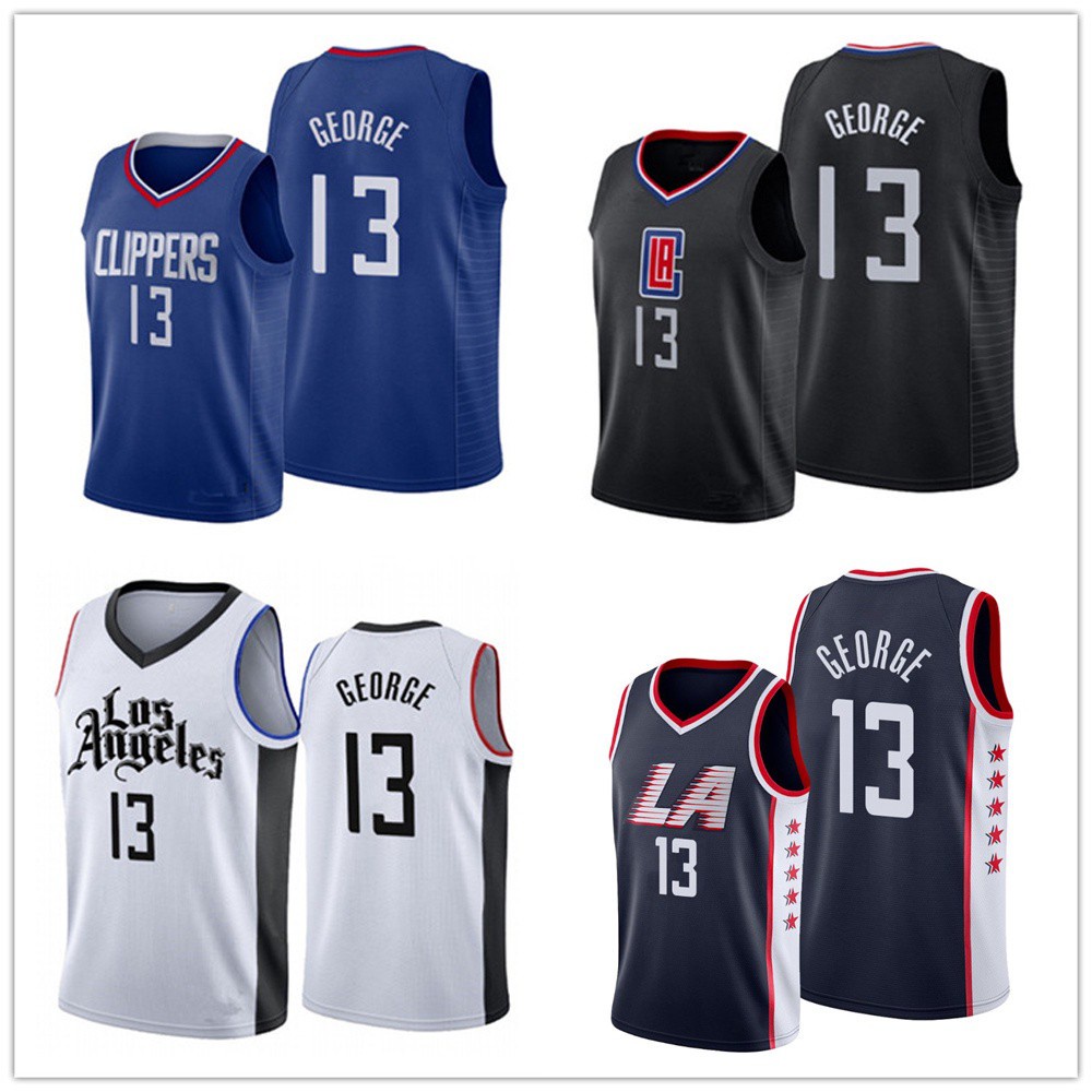 Áo Bóng Rổ Thêu Số 13 Paul George Trẻ Trung Năng Động