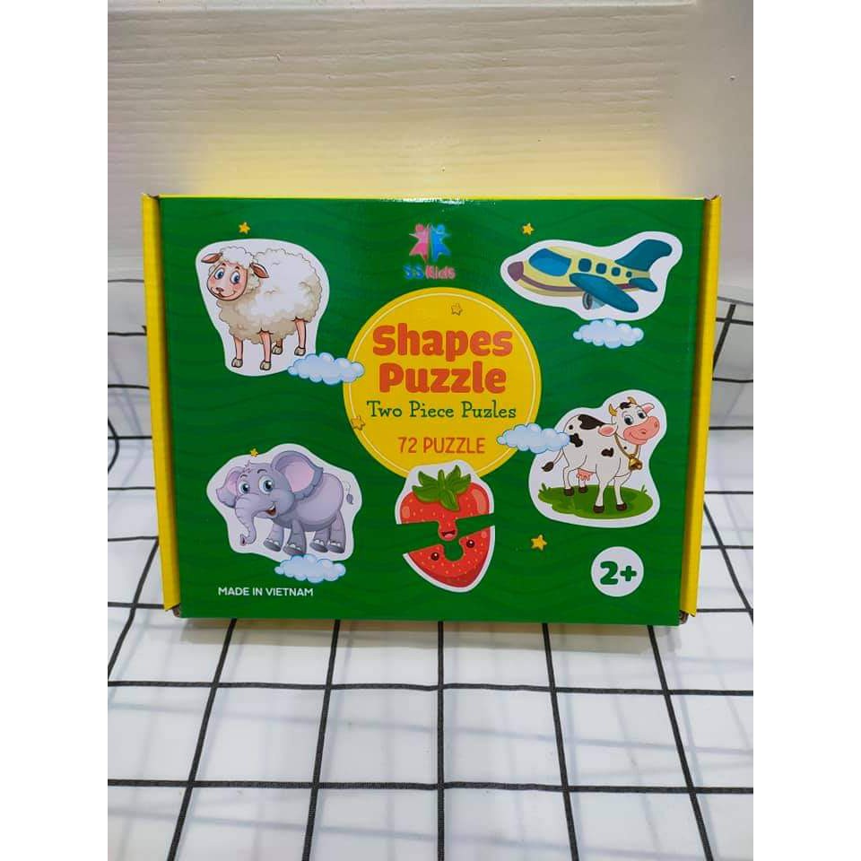 Đồ Chơi Ghép Hình 2 Mảnh Tư Duy SHAPES PUZZLE 72 PCS