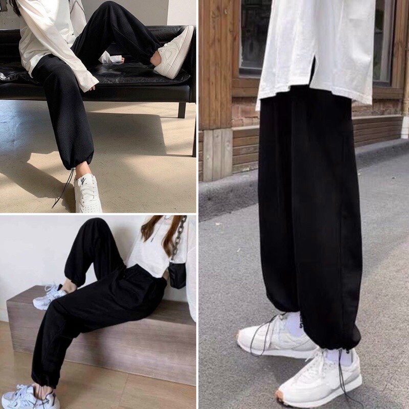 Quần thể thao nam nữ boomber chất nỉ bông mềm mịn quần thể thao nam