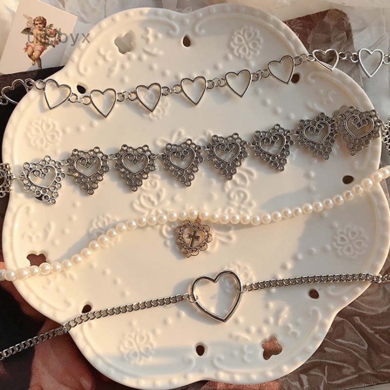 Tmdbyx Vòng cổ choker mặt trái tim phong cách Hàn Quốc mới cho nữ