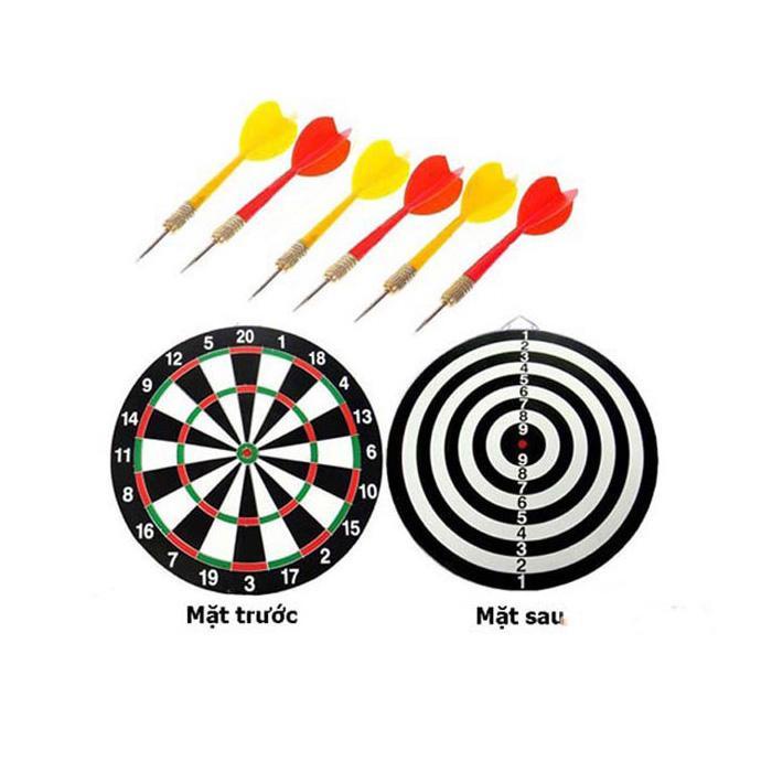 Bảng phóng phi tiêu JESSE 17inch 2 mặt kèm 6 phi tiêu. Hàng Chính Hãng.