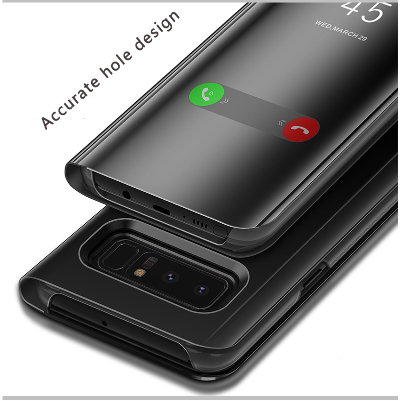 Bao da điện thoại tráng gương nắp gập sang trọng cho Samsung Galaxy A90 A80 A70 A50 A60 M40 A40 M30 A40S