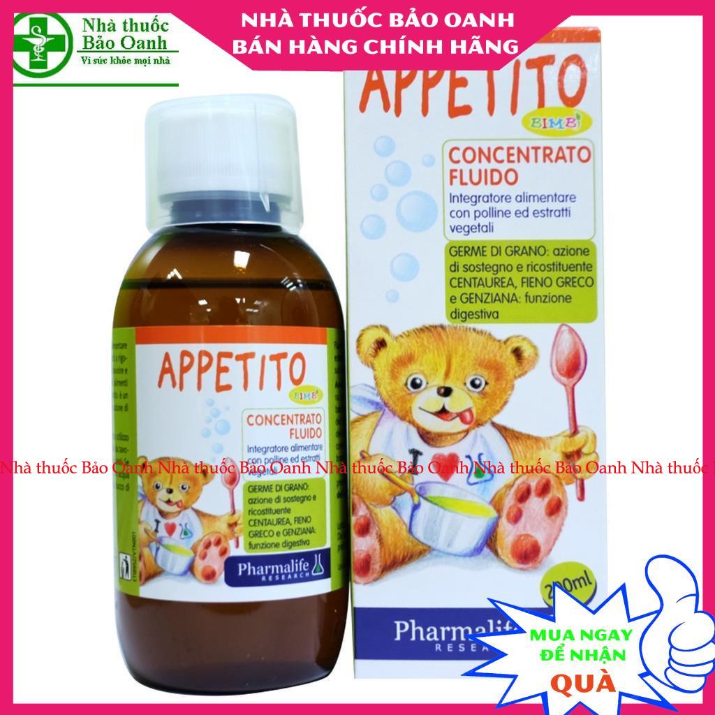 Siro ăn ngon cho bé Appetito Bimbi của Fitobimbi 200ml - Nhập khẩu từ Ý, hỗ trợ trẻ ăn khỏe, tạo cảm giác ngon miệng