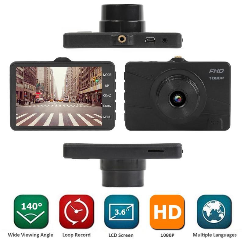 Camera Hành Trình Màn Hình Lcd 3.6 Inch Hd 1080p Cho Xe Hơi