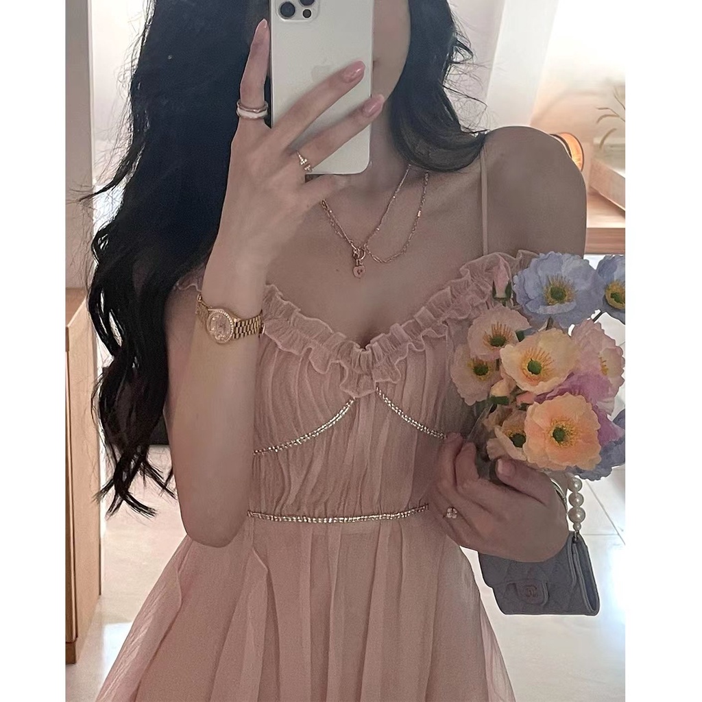 Pure desire for sweet and spicy Dorothy garden design sense of minority lace skirt children's medium-long style fairy style shows the trend of thin dress