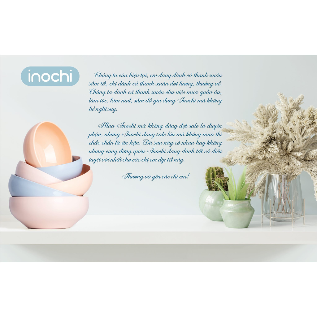 Bát ăn dặm cho bé Amori INOCHI 4150ml Inochi  - Chính hãng INOCHI Cung Cấp