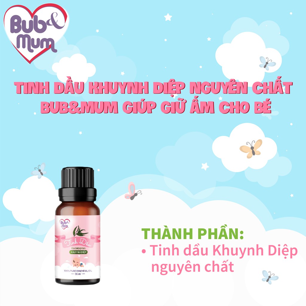 [Mã LTBAUAB20 giảm 7% đơn 99K] Tinh dầu Khuynh Diệp thiên nhiên cho bé BuB&amp;MuM 10ml