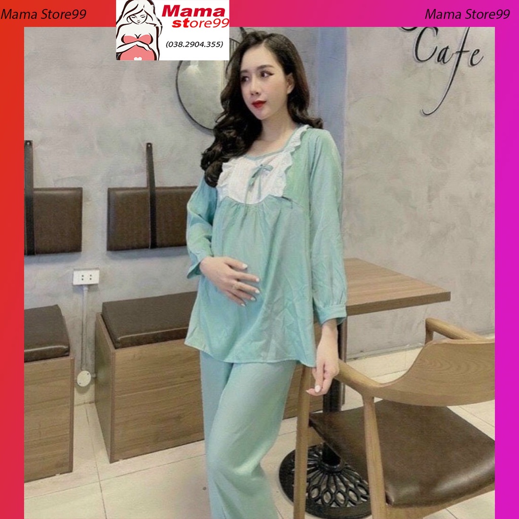 Bộ Bầu Và Sau Sinh Dài Tay 2 Chức Năng Có Khóa Kéo Cho Con Bú,Quần Có Chun Chỉnh Bụng Tiện Lợi V0077 Mama Store99