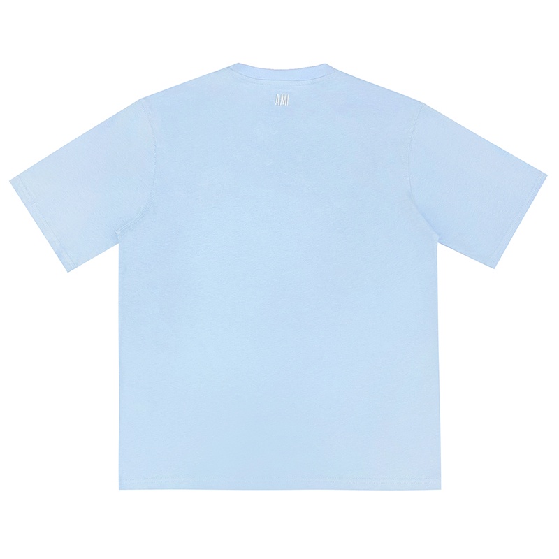 Áo Thun Cotton 240g Tay Ngắn Thêu Hình Trái Tim Thời Trang