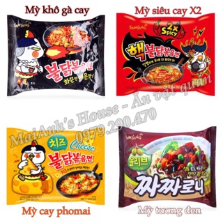Combo 5 gói mì cay Samyang Hàn Quốc các loại - thử thách mỳ cay 7 cấp độ Hàn Quốc