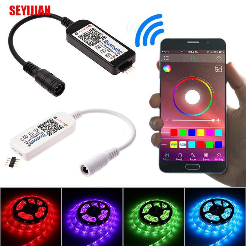 Bộ Điều Khiển Từ Xa Mini Bluetooth / Wifi Led Cho Dây Đèn Led 5050 3528 Rgb / Rgbw