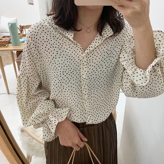Áo sơ mi chấm bi