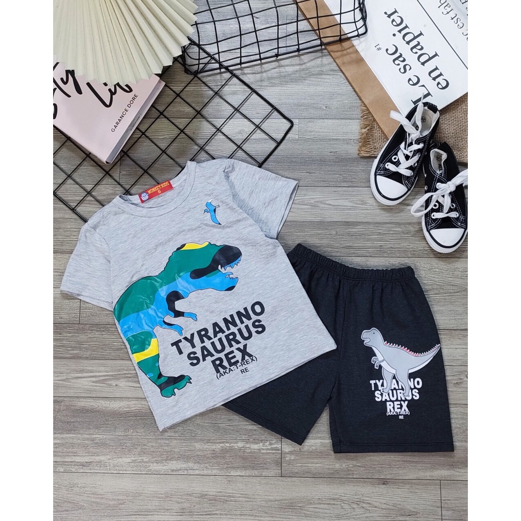 Bộ ngắn tay quần đùi cho bé thun cotton mịn đẹp mát size đại -Quần áo trẻ em-Pikakids