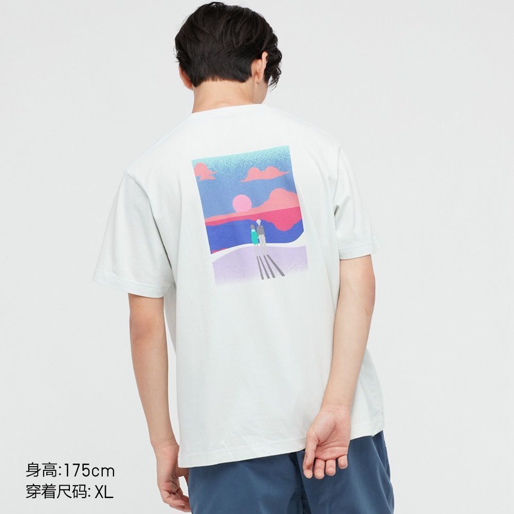 UNIQLO Áo Thun Cotton Tay Ngắn Cổ Tròn In Chữ Uniqlo.Counter U Store Dành Cho Nam Và Nữ458725