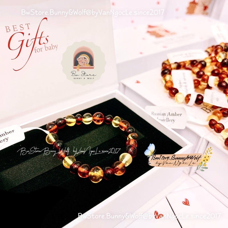 Bộ Phụ Kiện Vòng Hổ Phách Amber Nga cho bé [ BW Store ]