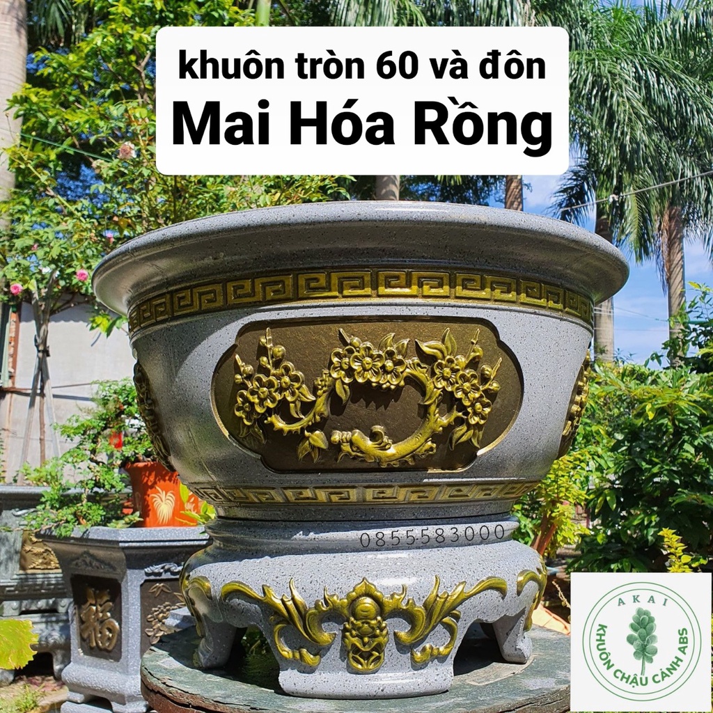 Khuôn đúc chậu chậu tròn 60 và chân đôn