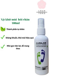 Xịt khử mùi hôi giày Caroline 30ml/100ml