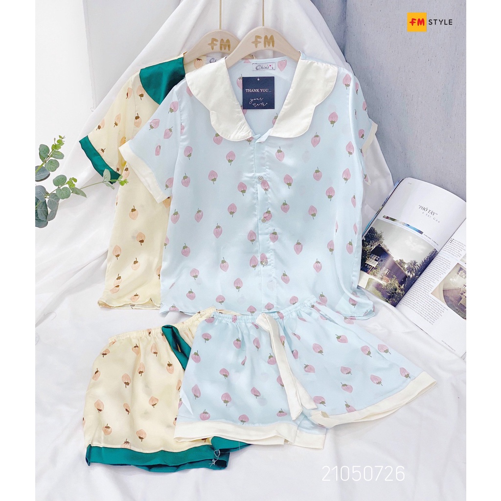 Đồ bộ ngủ nữ FM Style bộ đồ ngủ Pijama, hoạ tiết dễ thương, chất vải lụa cao cấp, thoải mái - mát mẻ ngày hè 21050726 | BigBuy360 - bigbuy360.vn