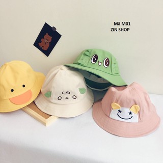 Mũ Vải Vành Tròn Hình Nghộ Nghĩnh KuTe Cho Bé Trai Bé Gái