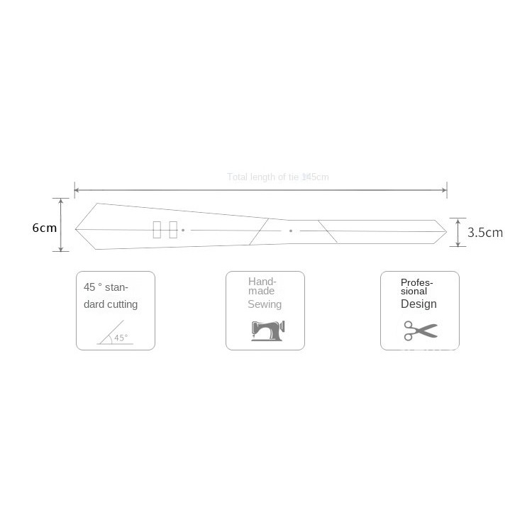 Cà vạt nam bản rộng 6cm họa tiết sọc đen đỏ