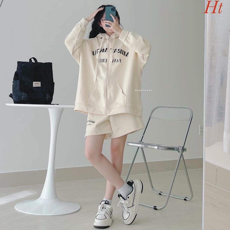 Bộ Mira áo khoác quần đùi HT11