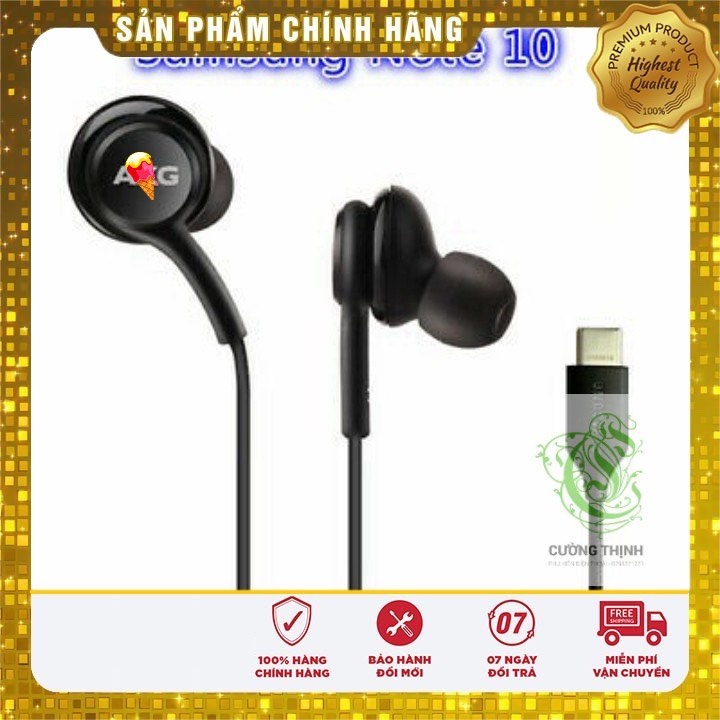 Tai nghe AKG Note 10 Note 20 S20 chân Type C chính hãng Note 10 Plus, S20 plus, S20 Ultra