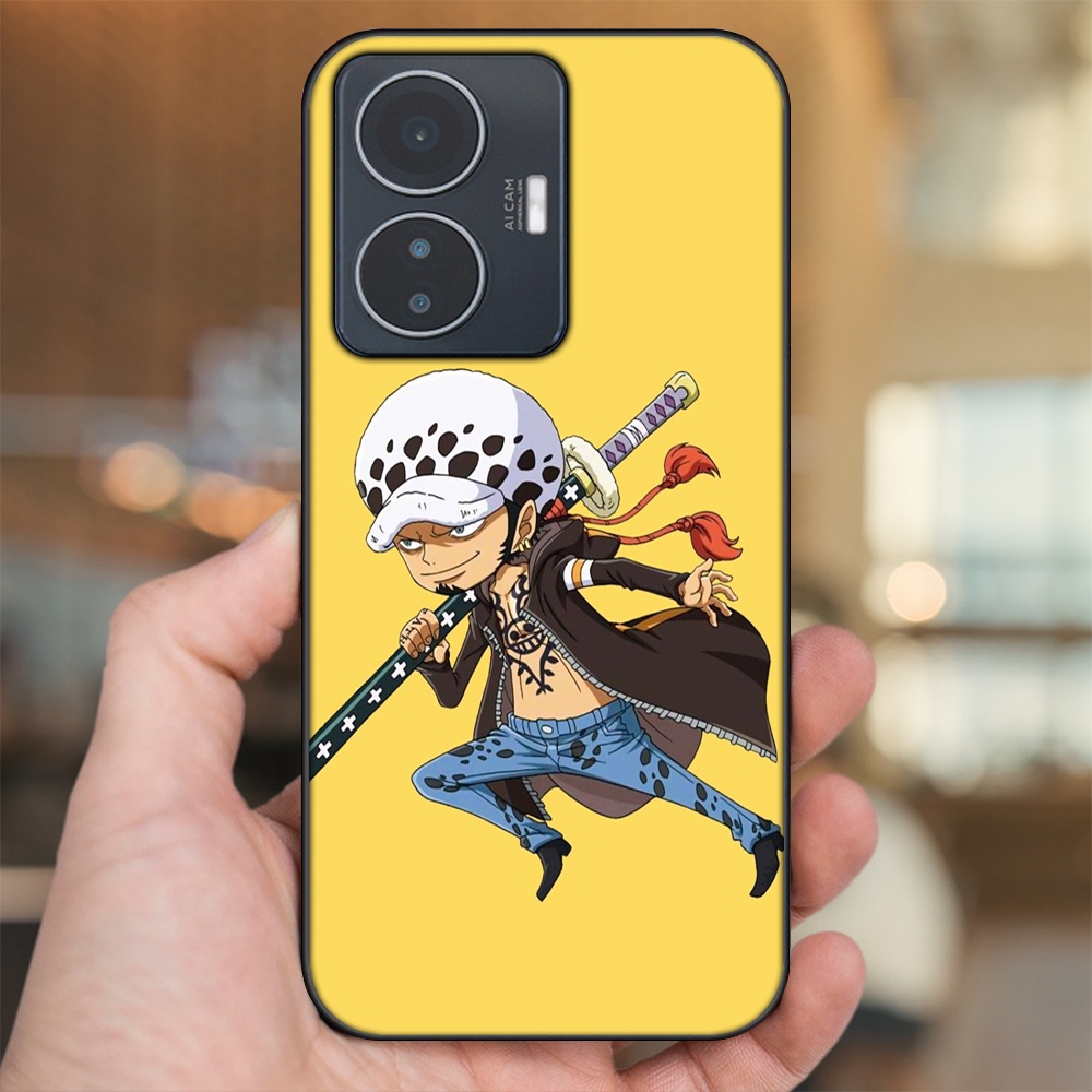 Ốp lưng Vivo Y55 2022 viền đen in hình Law One Piece