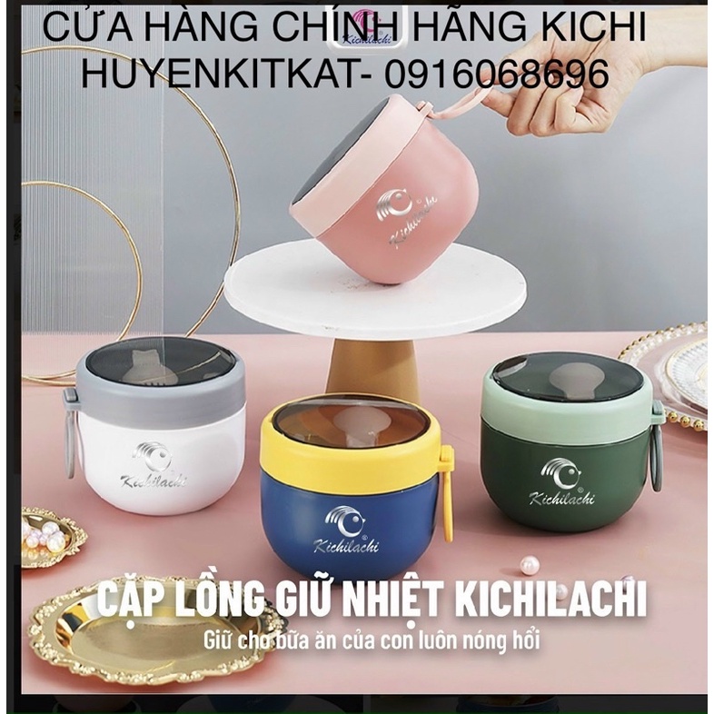 Ủ cháo Kichi CHÍNH HÃNG, cặp lồng giữ nhiệt Kichi
