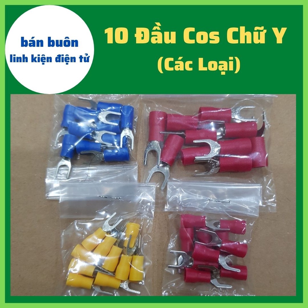 Đầu COS Y SV1.25-3.2 Các Màu đầu cốt chữ y, đầu cos, cos Y