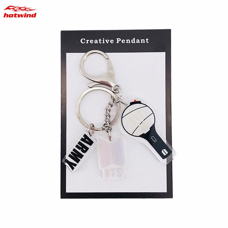 Móc khóa gắn mặt hình các thành viên nhóm nhạc KPOP BTS