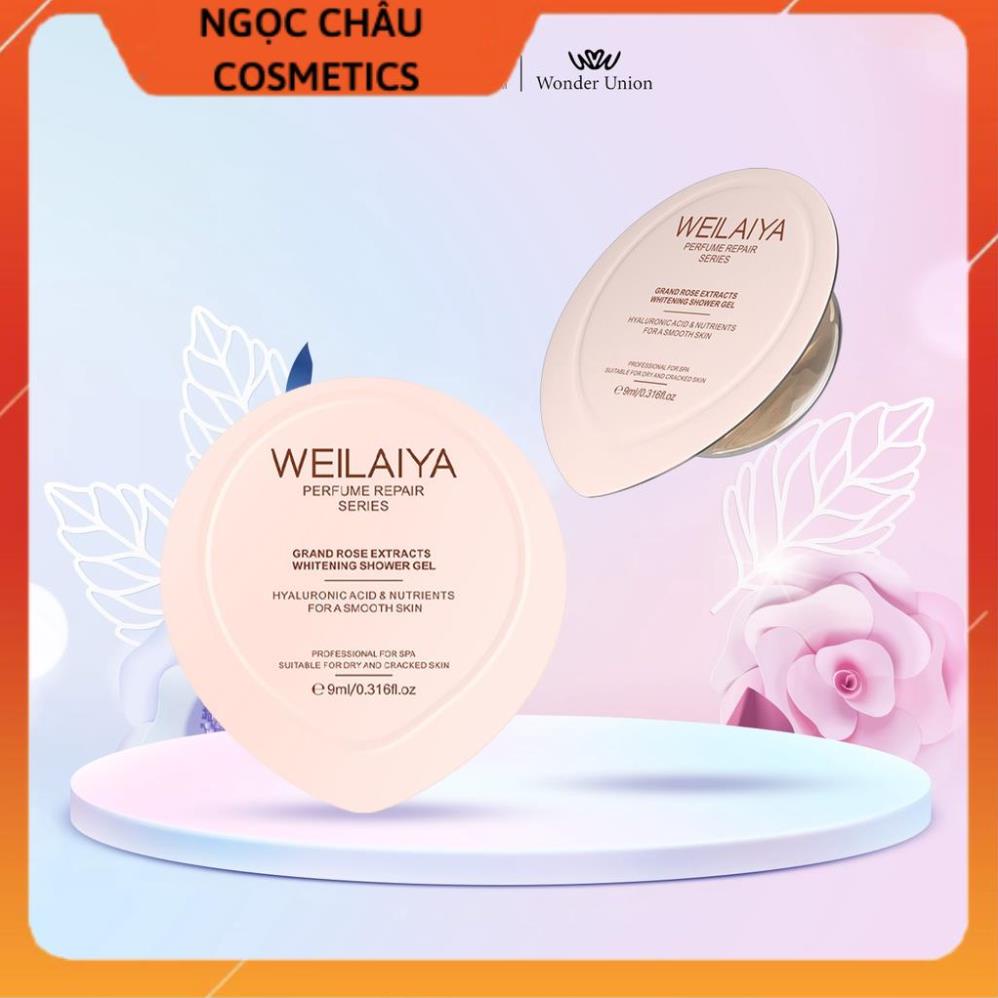 [XẢ TEST][THƠM QUYẾN RỦ]TEST Sữa tắm nước hoa, trắng da toàn thân Damask Weilaiya chiết xuất cánh ho