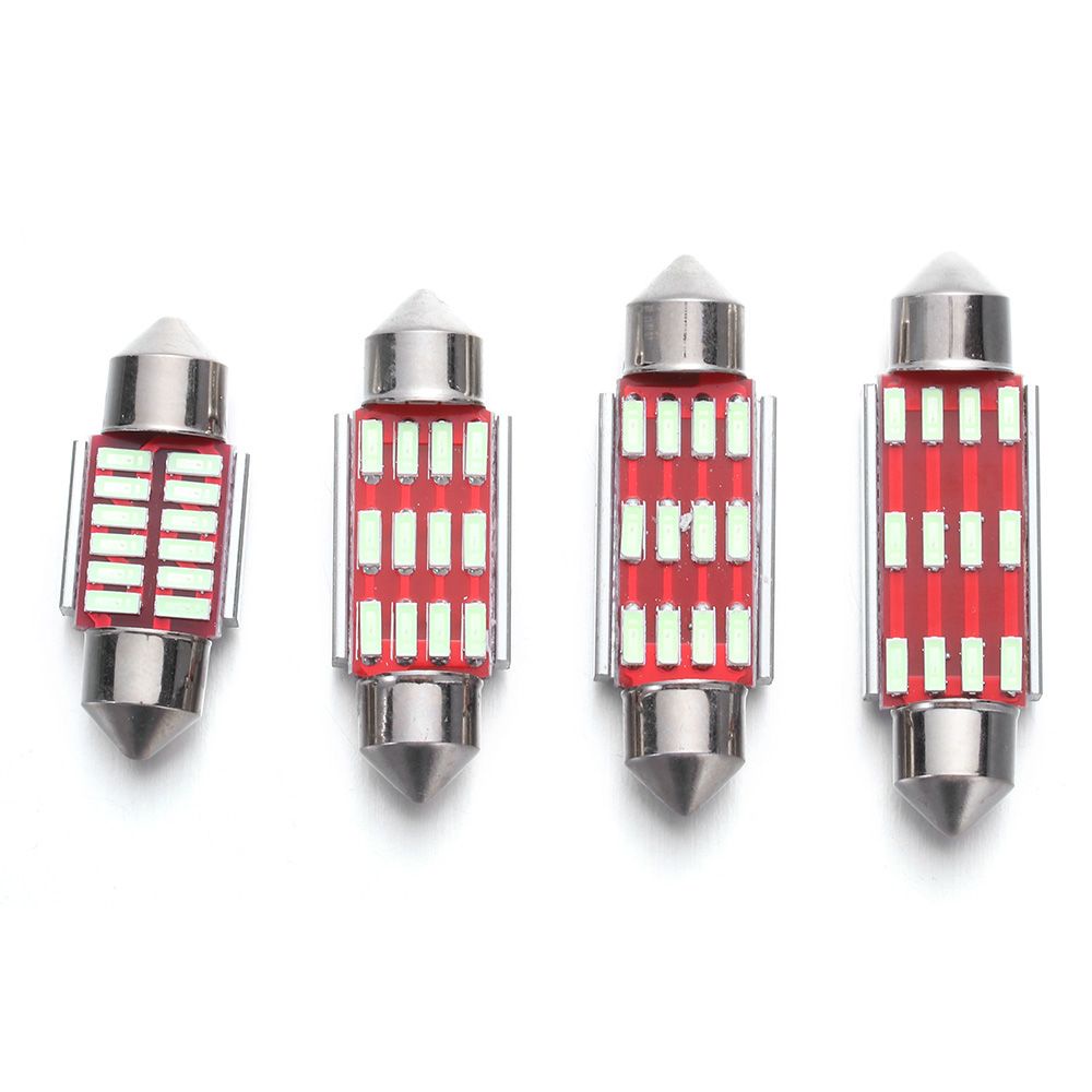 Bóng đèn LED đọc sách 31mm 36mm 39mm 41mm C5W 12 SMD 4014 DC12V chuyên dụng cho xe hơi