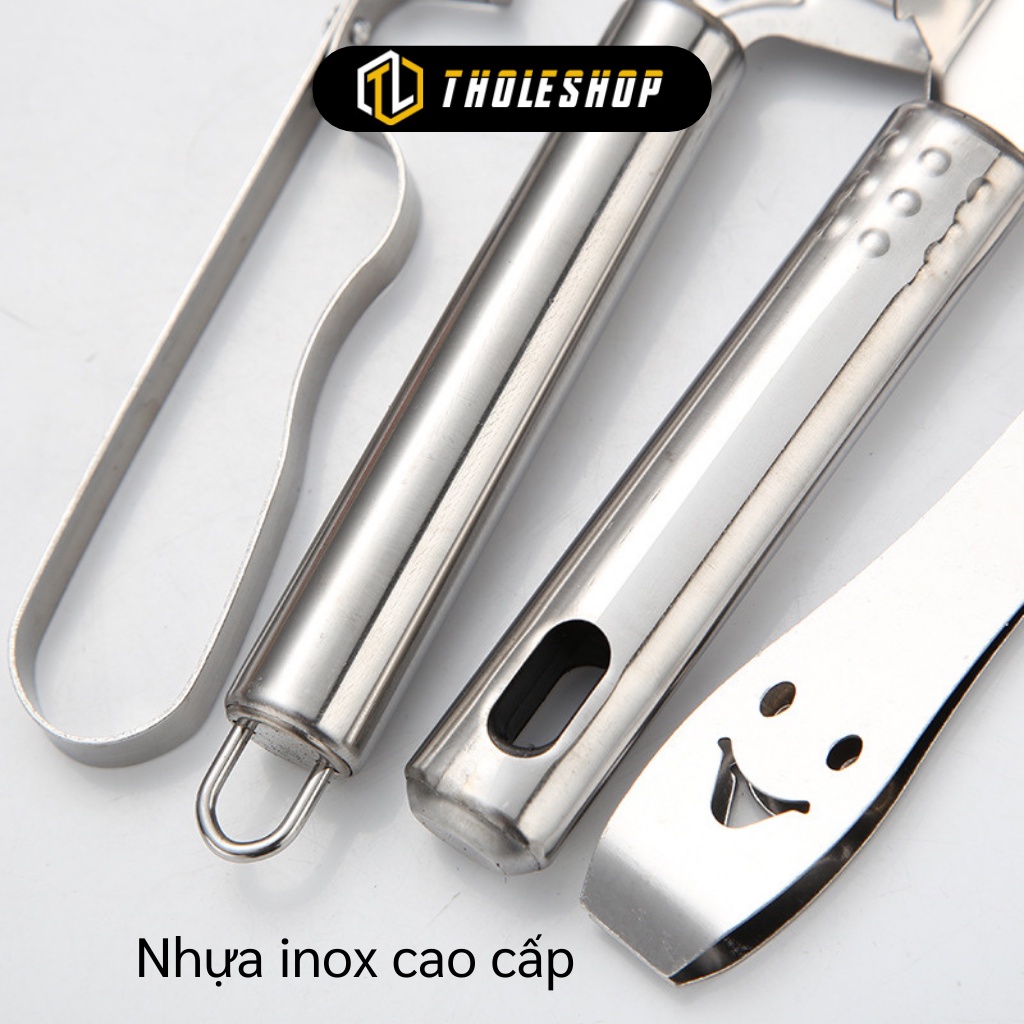 Combo 5 Dụng Cụ Nhà Bếp - Bộ Dao 2 Lưỡi, Dao Bào Sợi, Cắt Lát Gợn Sóng Bằng Inox 9233