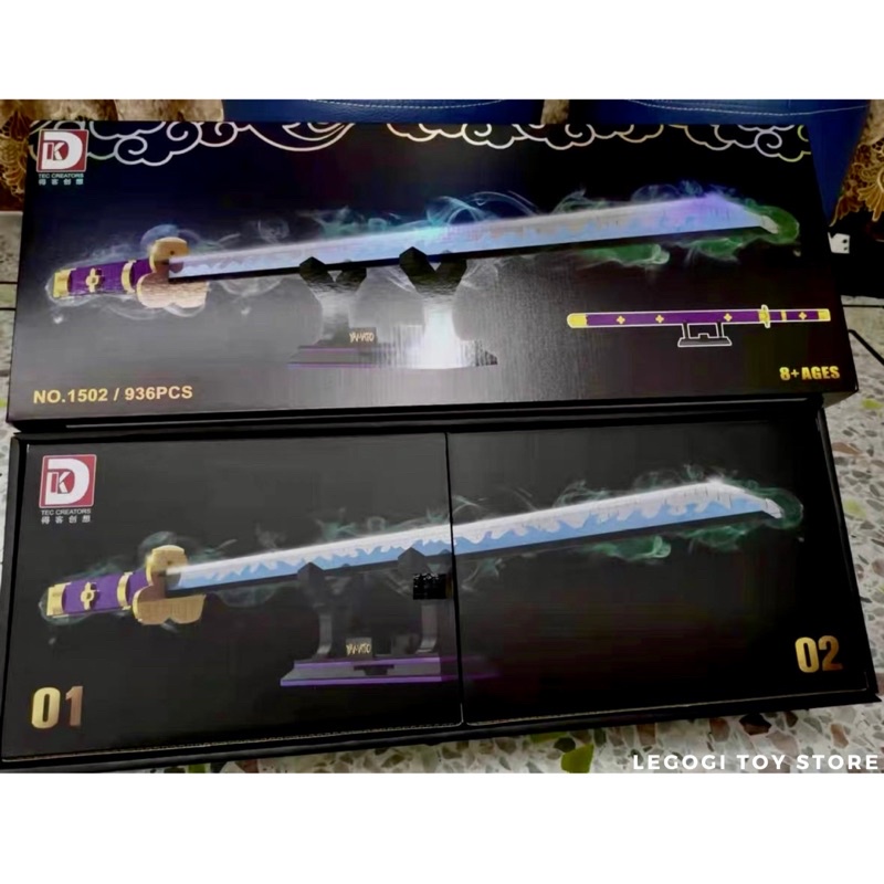 Đồ chơi mô hình Legogi lắp ráp KIẾM VIÊM TRỤ RENGOKU ZORO GETSU THANH GƯƠM DIỆT QUỶ Demon Slayer