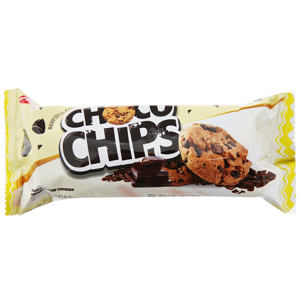 Bánh quy socola Choco Chips hạt điều 80g