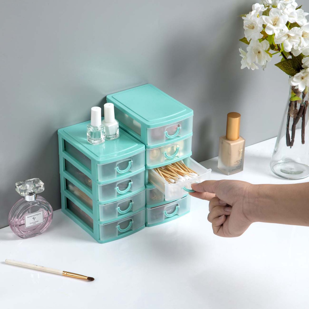Hộp nhựa trong suốt chống bụi đựng đồ tiện lợi 4/ 5 tầng