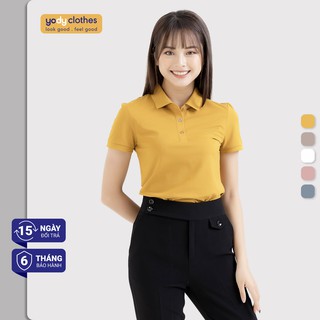 Áo thun polo nữ YODY phông có cổ tay ngắn thấm hút co giãn tốt APN3062