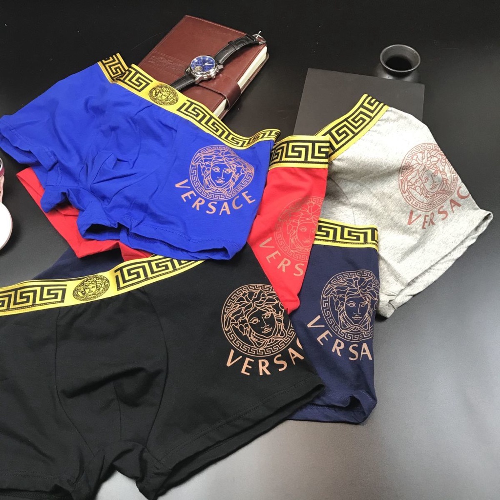 Versace Quần Lót Boxer cotton Mềm Chất Lượng Cao Cho Nam