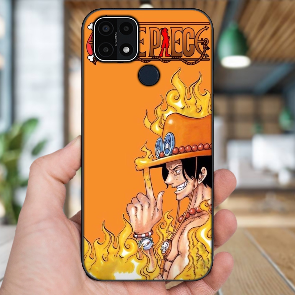 Ốp lưng Oppo A15, A15s viền đen in hình Ace One Piece