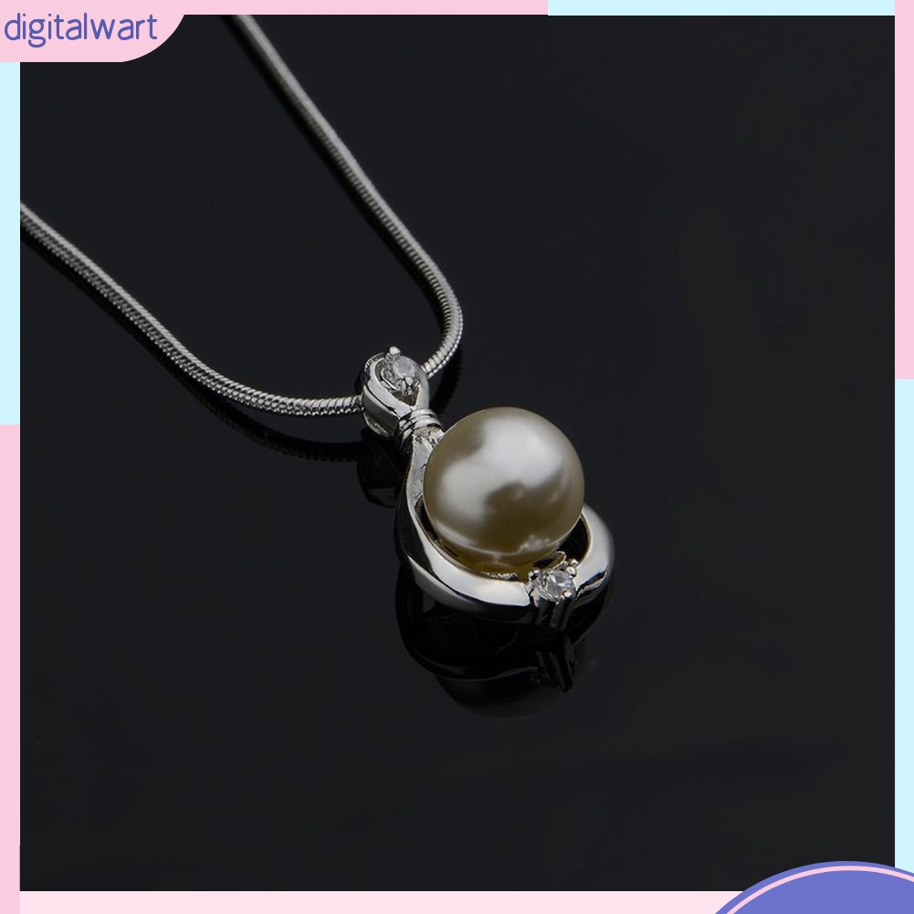 Vòng cổ Mặt Hình Giọt Nước Đính Ngọc Trai Nhân Tạo Thời Trang