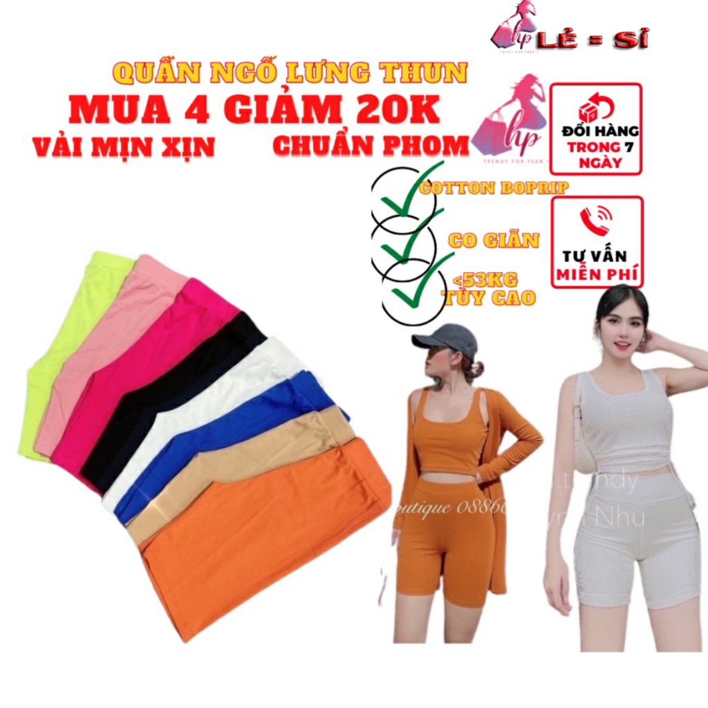 Quần ngố nữ legging bản lưng thun cotton borip xịn chuẩn phom ôm body thời trang nữ - VD20.,