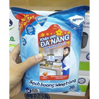 Khăn ướt đa năng nano 30 miếng