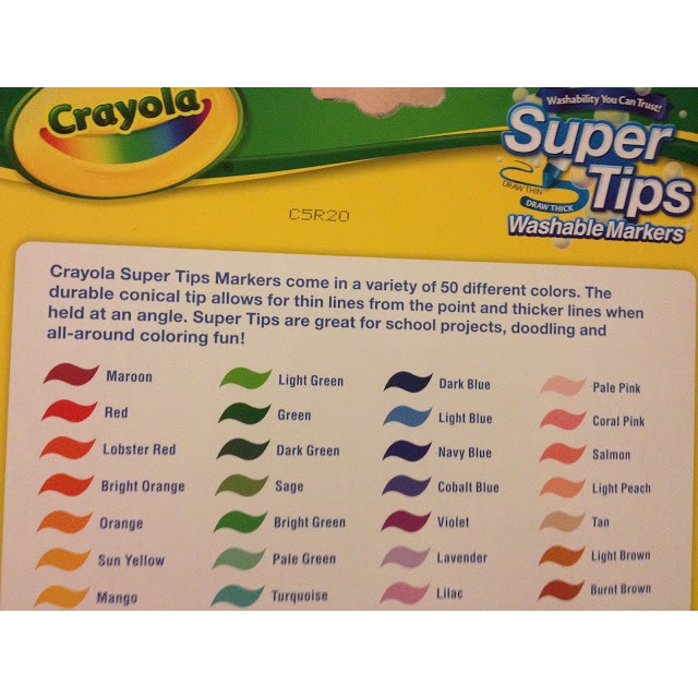 Bút lông vẽ nét thanh nét đậm Crayola Supertip Mỹ bán lẻ (được lựa màu)