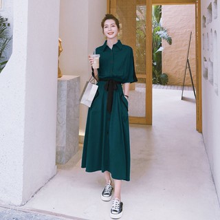 ❤cửa hàng ok❤️đầm chữ a dáng dài kiểu retro pháp thời trang mùa hè 2020