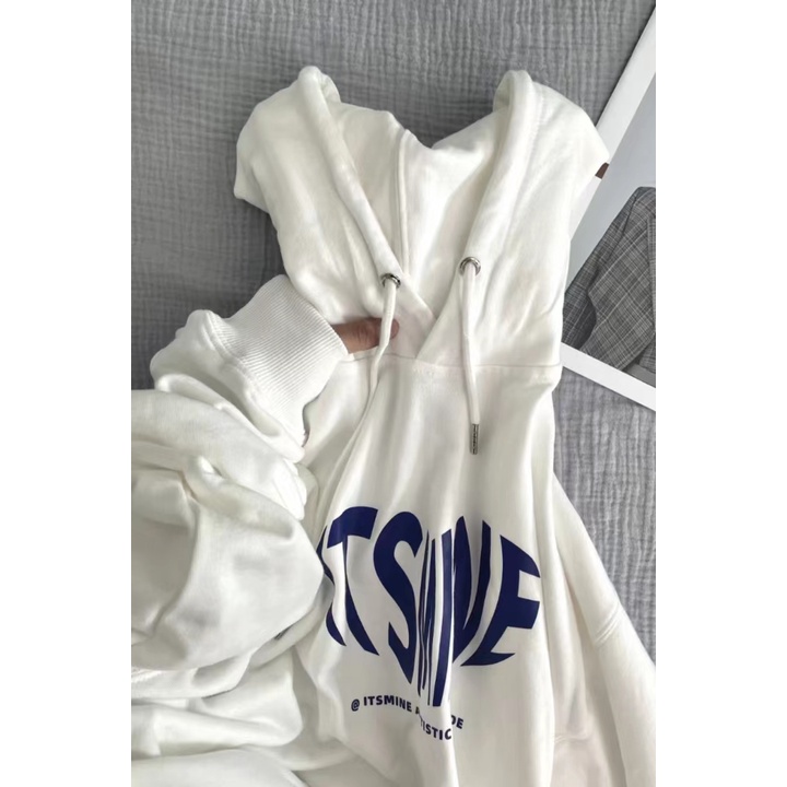 NRVP Áo Hoodie Nữ Tay Dài Dáng Rộng Thời Trang Phong Cách Hàn Quốc