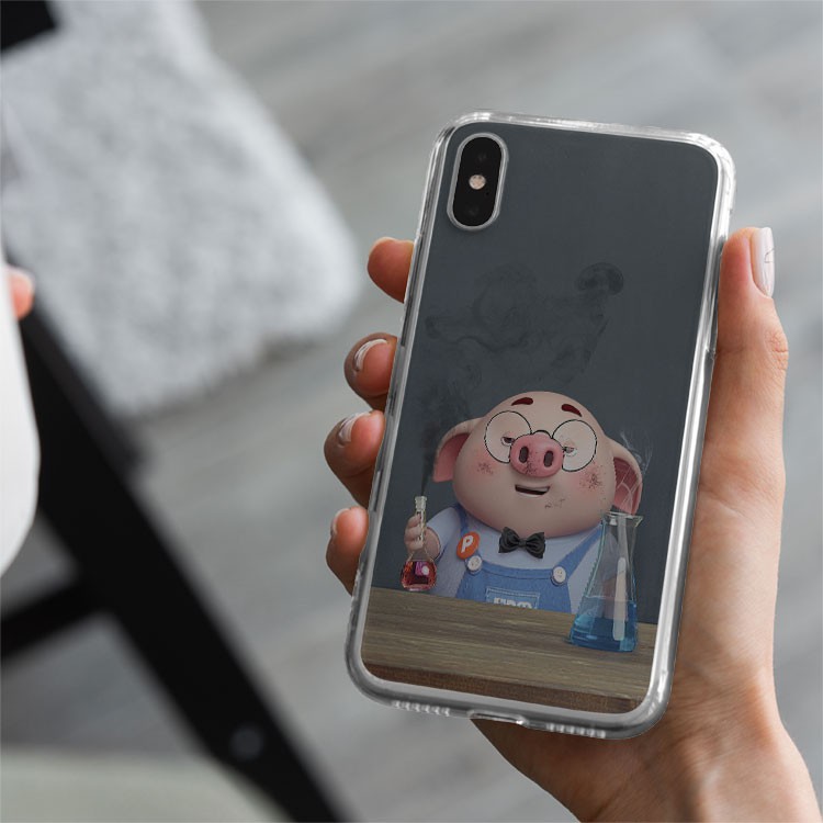 Ốp lưng con lợn giáo sư hóa học Iphone 7/7Plus/8/8Plus/X/Xs/Xs Max/11/11 Promax/12/12 Promax PIG20210023