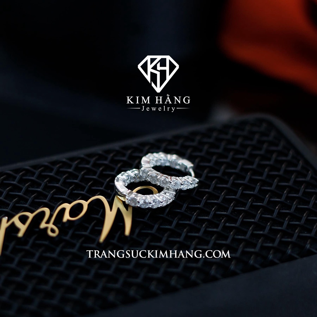 Khuyên Tai BẠC Thiết Kế Full Đá